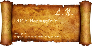 Léh Napsugár névjegykártya